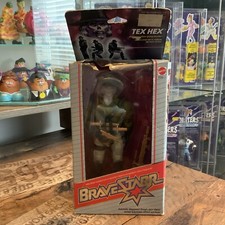 Modellino esagonale Mattel Bravestarr Tex vintage in scatola sigillato retrò anni 80 cartone animato