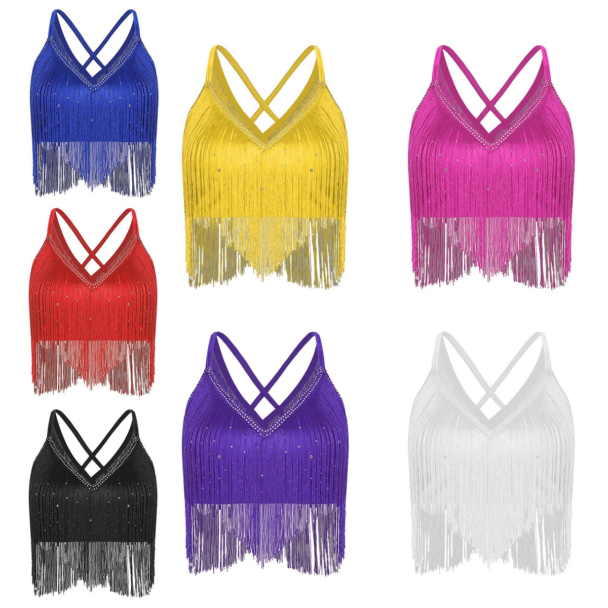 Women Dancewear Swing Tops Costume Crop Top Performance Latin