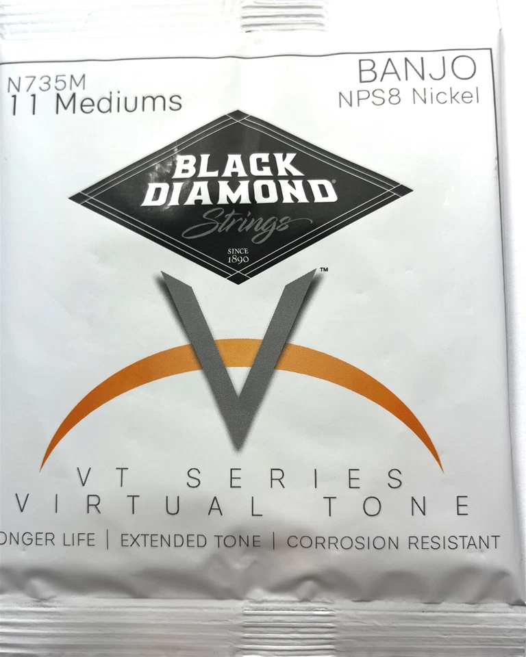 Black Diamond Banjo Strings 5-String Medium Loop End Nickel Wound - Image 2 of 4
