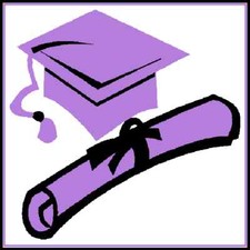 30 Custom Purple Grad Art Personalized Address Labels