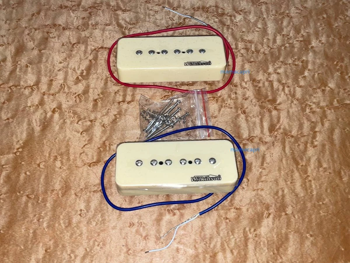 Wilkinson P 90 Soap Bar MW90 Neck Bridge Pickup Set with Ivory