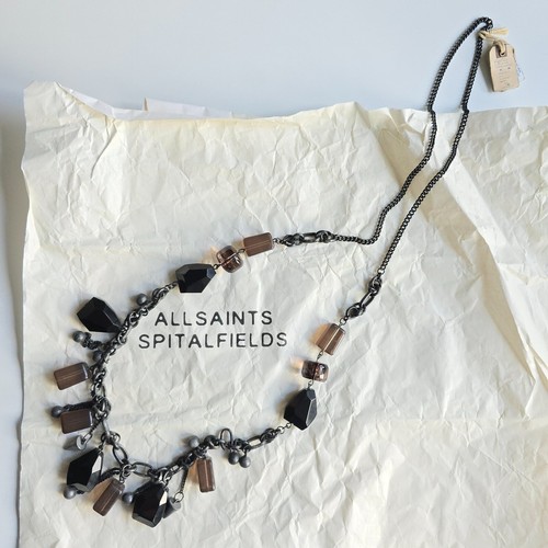 STUNNING WOMENS ALL SAINTS VINTAGE SANDYHA STATEMENT QUARTZ NECKLACE RARE BNWT - Picture 4 of 21
