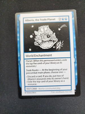 planet cards mtg MTG Alberix the Trade Planet x1- Test Card-Mystery Booster 2-Near Mint