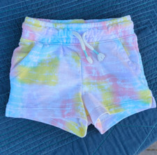 Cat Jack Drawstring Terry Tie-Dye Shorts, 2T
