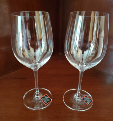 RIEDEL CRYSTAL VINUM CHABLIS, CHARDONNAY WINE GLASSES- SET OF (2) IOB