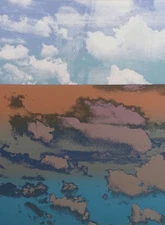 Paula Crane "Horizon" Signed Art Serigraph abstracted landscape, Submit Offer!