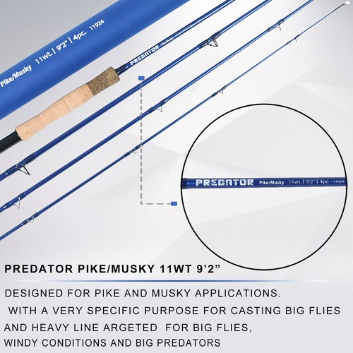 Maxcatch Predator Big Game Saltwater Fly Fishing Rod 8/9/10 11/12wt Fast Action - Picture 6 of 19