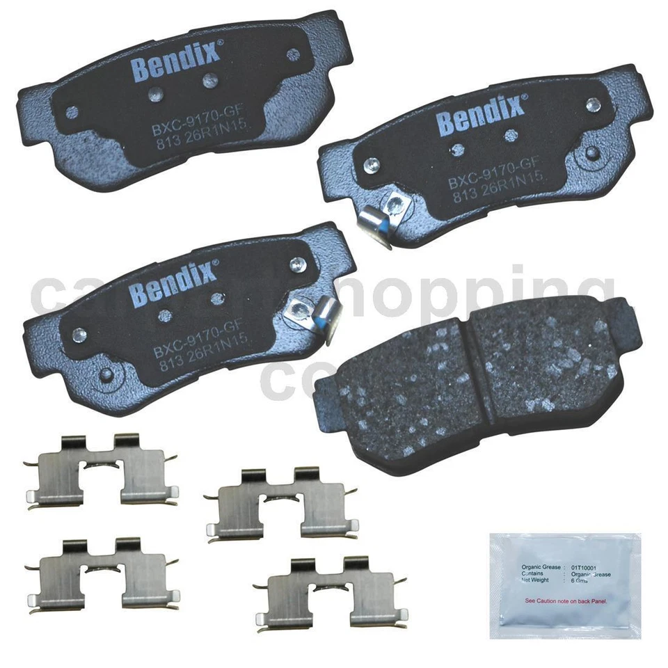 2 Front Rear Brake Pads Set Fits 2003 Hyundai XG350 2004 Kia Amanti - Image 2 of 4