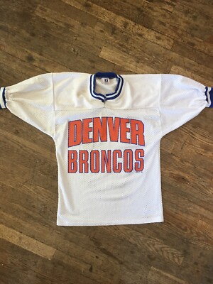 Vtg Retro 1980s 90s Denver Broncos Throwback Mesh Jersey Mens L Uniform  Shirt - Main Image