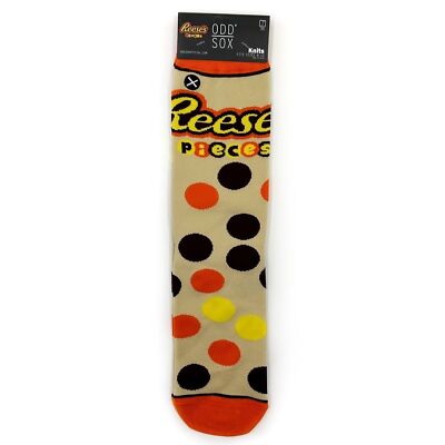 Odd Sox Reese's Pieces Crew Socks Mens Womens Peanut Butter Candy NWT