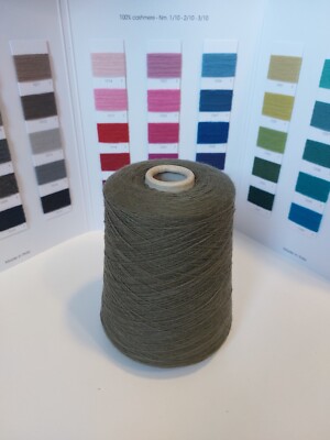 FILATO CASHMERE YARN 100%CASHMERE MADE IN ITALY NM 1/10NM VERDE MIL 1  450grammi