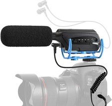 Video Microphone, Camera Microphone with Monitoring Function, Shotgun Mic for iP