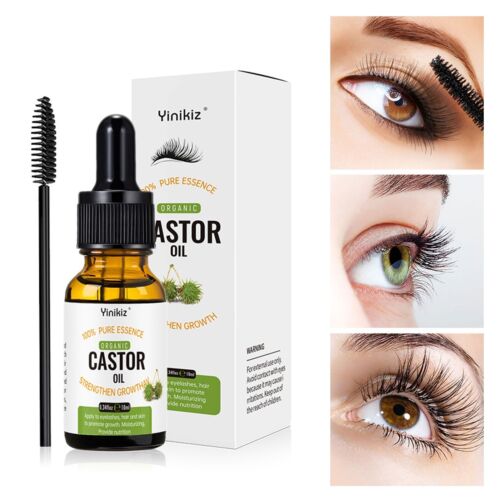 Organic Castor Oil Conceal Thin, Reveal Fuller Eyebrows, Thicker Eyelashes, - Picture 1 of 11