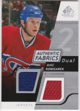 2008-09 SP Game Used Authentic Fabrics Dual #AF-KM Mike Komisarek Canadiens