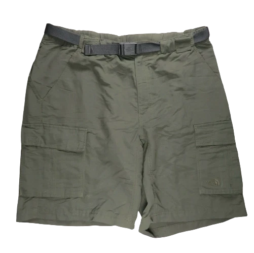 The North Face Cargo Shorts Mens M Army Green Hiking Fishing Outdoors Travel