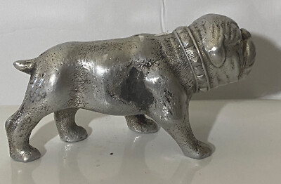 Vintage Bulldog Cast Collectible Dog Collar Walking Stride Detailed Original USA