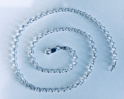 S218 - Sterling Silver Round Belcher Pendant Chain - W J Sutton