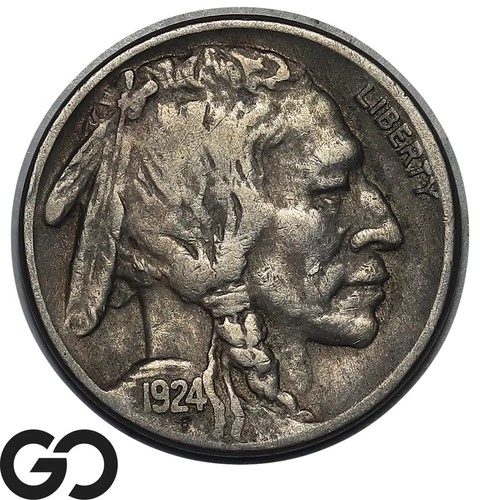 1924-S Buffalo Nickel *Key Date* XF+, Hard To Find RARE Piece