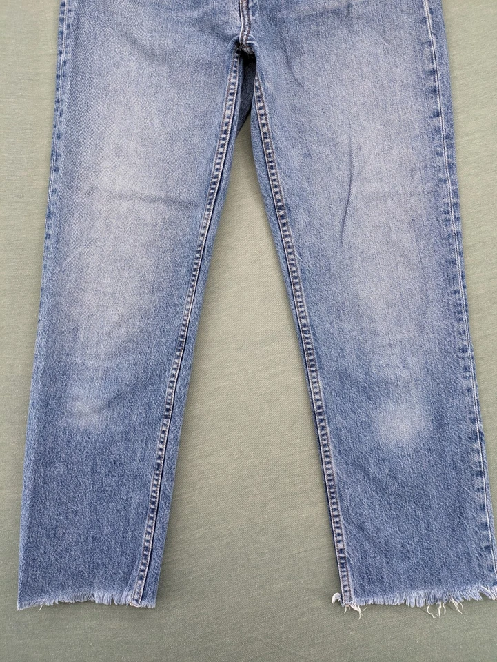 RE/DONE Damen Originals Jeans 27 Blau High Rise Straight Leg Button Fly Raw Hem - Bild 2 von 4