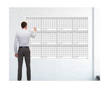 SwiftGlimpse 48" x 72" Large Jumbo Oversized Erasable Laminated Blank Annual ...