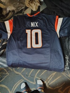 Nike Denver Broncos NFL Football Jersey #10 Nix Navy Orange White Size XXL