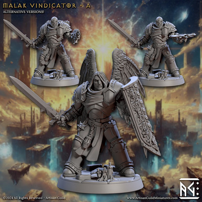 Malak Vindicator - A - Artisan Guild DnD Resin Miniatur 30mm/75mm RPG