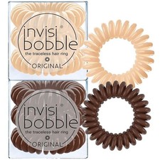 Image of Invisibobble Original Hair Ring Nude & Pretzel Brown 6pcs
