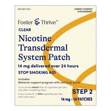 Foster & Thrive Step 2 Nicotine Transdermal Patches - 14 mg - Clear -2-Pack
