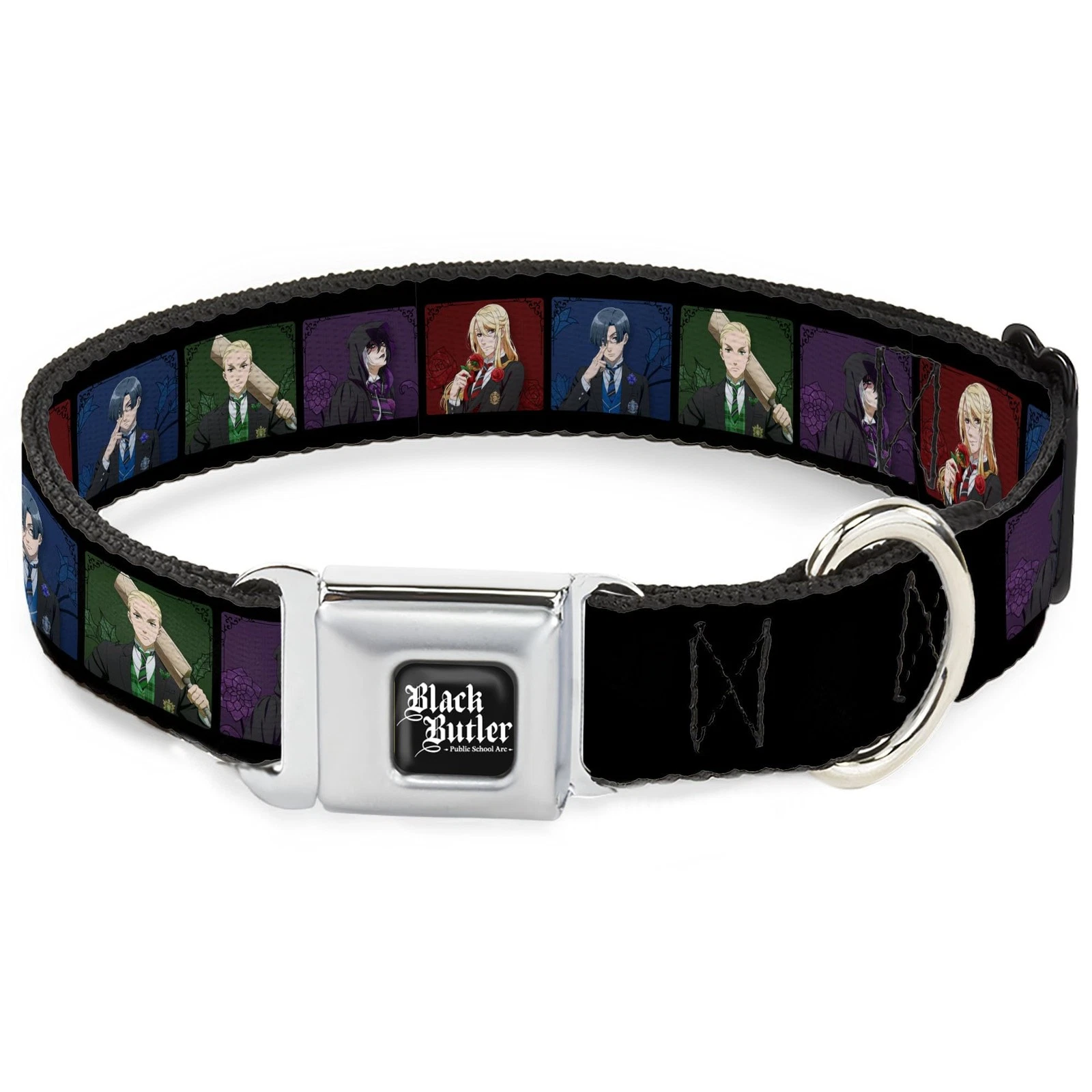 Crunchyroll Pet Collar, Dog Collar Metal Seatbelt Buckle, Black Butl (US IMPORT)