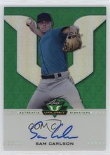 2017 Leaf Valiant Draft Green 30/99 Sam Carlson #BA-SC1 Auto 6fs