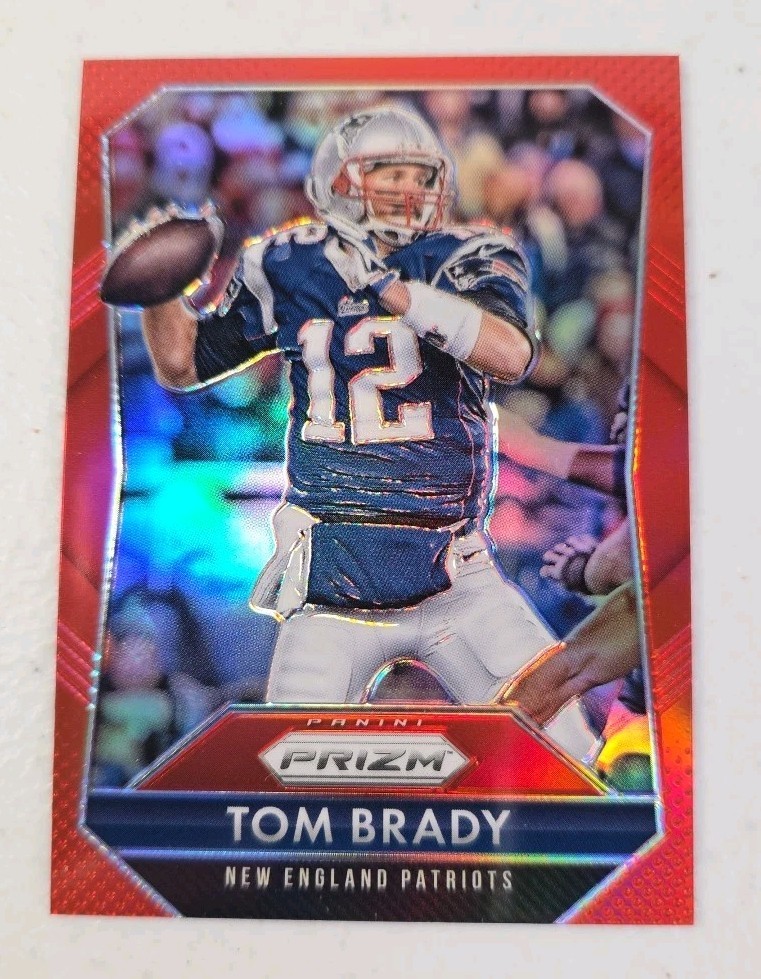🔥2015 Panini Prizm TOM BRADY RED REFRACTOR HOLO #12 SP Patriots HOF🔥