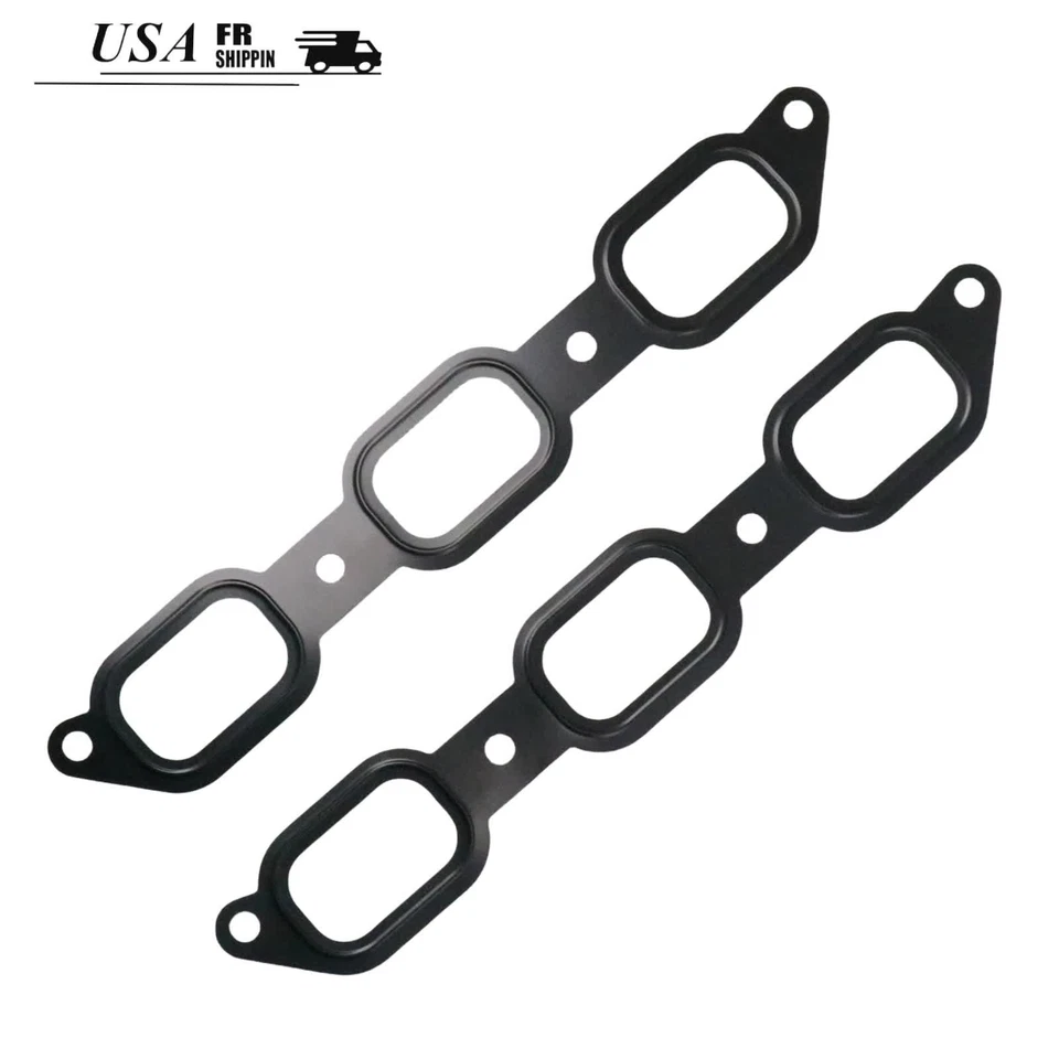 2x Intake Manifold Gasket Black For 14-20 Land Rover Range Rover Sport 3.0L 5.0L - Image 2 of 4