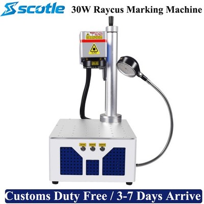 Raycus 30W Fiber Laser Marking Machine Desktop Engraver Metal Marker DE Ship