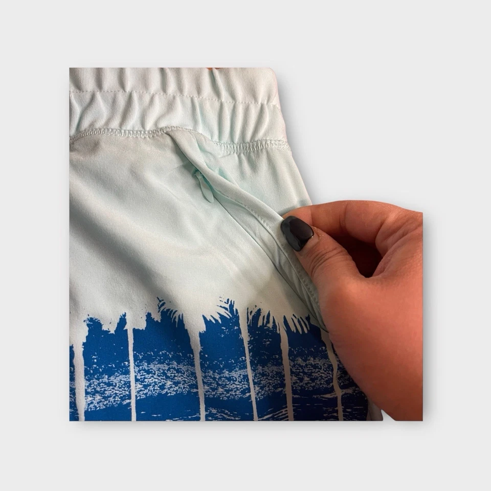 Pantalones Cortos Ivivva By Lululemon Azul Gráfico Rayo Stride Foto 2 de 4