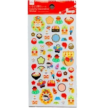 DAISO New Year Stickers Kawaii Traditional Design ManekiNeko Cat Japan Exclusive