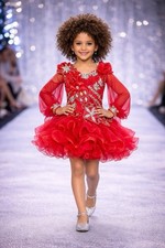 Stunning Two Pieces Red Princess Glitz Pageant Birthday Party Dress