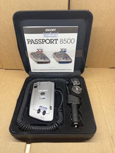 Escort Passport 8500 X50 Blue Display Radar Detector w/ SmartCord + Mount + Case