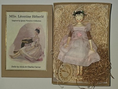 Carved Wooden Doll by Alicia & Charles Carver - 2022 UFDC Souvenir Doll - MIB