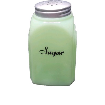 Jadite Green Glass Roman Arch  4 in Jadeite Spice Jar Kitchen Shaker ''Sugar''