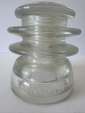 Hemingray 56 Clear Glass Insulator CD 203 Made In USA 8 48 3 Wire Vintage