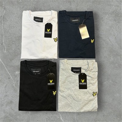 HERREN LYLE AND SCOTT KURZÄRMLIGES T-SHIRT MIT RUNDHALSAUSSCHNITT FÜR ALLE JAHRESZEITEN 100 % BAUMWOLLE