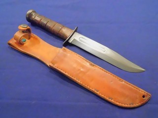 Combattimento A WWII primi USMC KA BAR con fodero US Marine Corps Bowie KaBar con nome