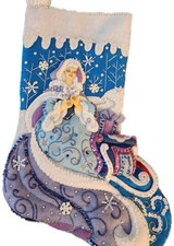 FINISHED Winter Magic Bucilla Felt Stocking 89243E WHAT NAME WOULD YOU LIKE 
