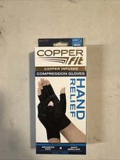 Copper Fit CFHRLXL111318 Hand Relief Compression Gloves - Large/Extra Large