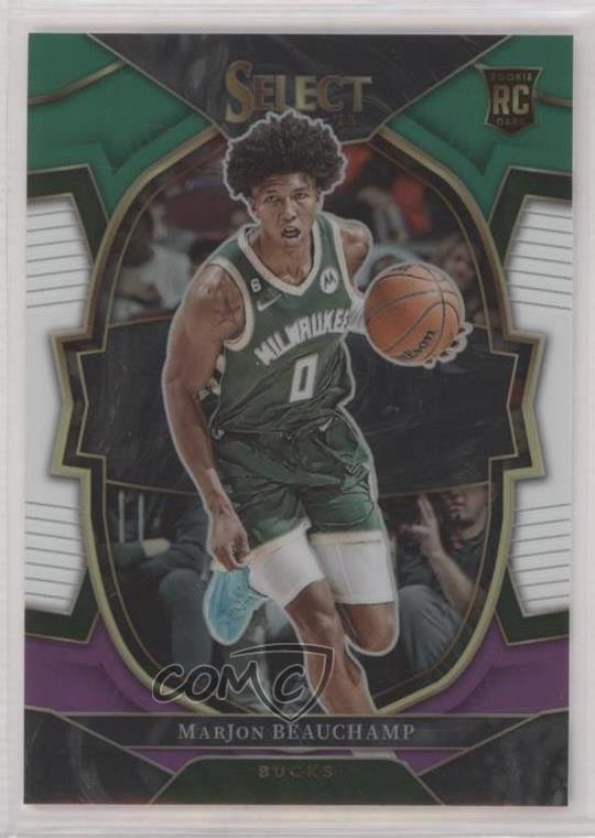 2022 Panini Select Concourse Green White Purple Prizm MarJon Beauchamp #75 2l4