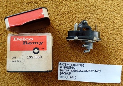 1960-63 Cadillac Neutral Safety Switch NOS 1993560 Delco Remy | eBay