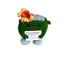 Crocheted Dumpster Fire Emotional Support Accessory