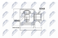 NTY Gelenksatz Antriebswelle NPW-HD-024 FüR Honda Pilot 4WD