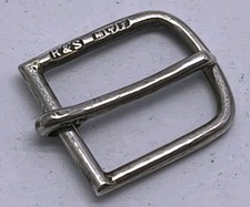 Vtg 1918 Rotherham & Sons Solid Sterling Silver 10mm Trench Wrist Watch Buckle