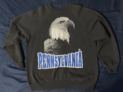 Pennsylvania Spellout Eagle Print Tees Crewneck Sweatshirt VTG Large